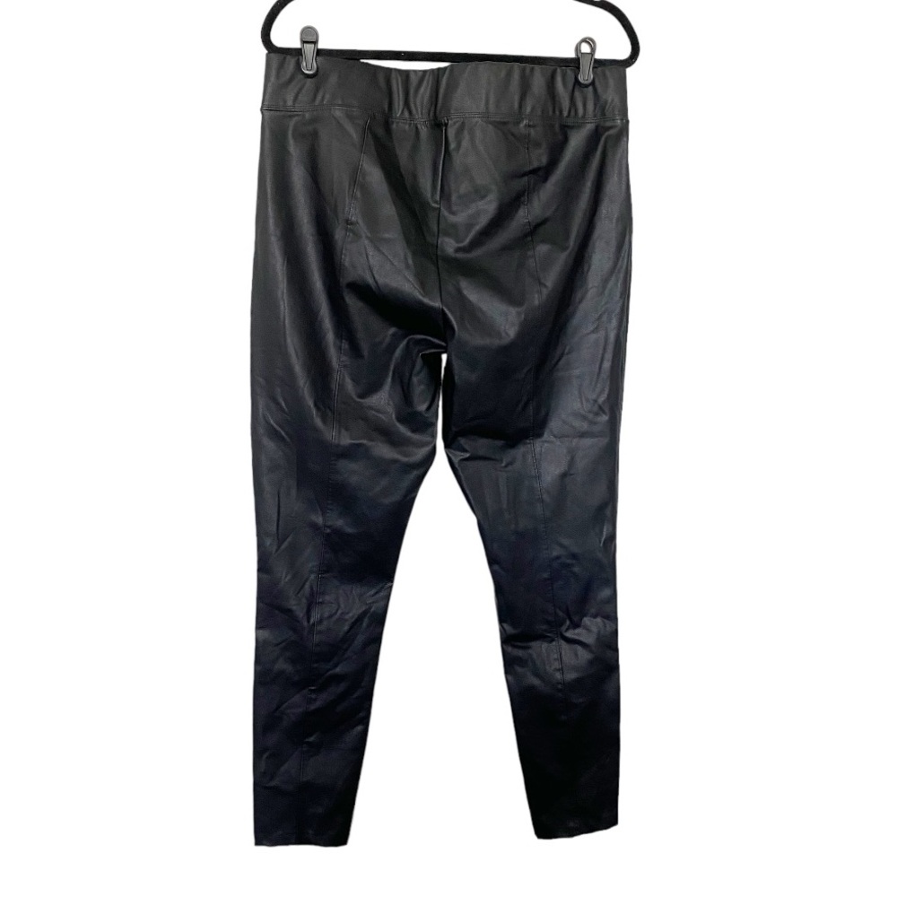 Old Navy Stevie High Rise Secret Slim Pants Skinny Faux Leather Black Size XL - Picture 8 of 11